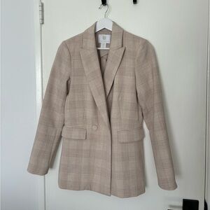 House of Harlow Beige Plaid Blazer